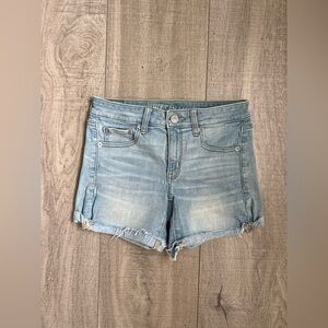 American Eagle Outfitters Next Level Stretch Light Wash Jean Shorts